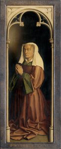 Lysbette Borluut, Ghent Altarpiece'den detay, kapalı (panel üzeri yağlı boya) by Hubert & Jan van (1390 1441) Eyck