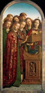 Ghent Altarpiece'in sol kanadından Singing Angels
