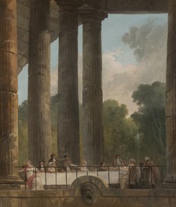 Bir Tapınağın Harabelerinde Bir Ziyafet, 1795 by Hubert Robert