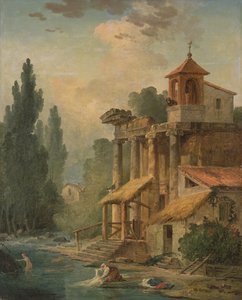 İnziva Yeri Olan Bir Caprice, 1796 by Hubert Robert