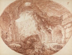 Kolezyum Harabelerinde Oturan Bir Sanatçı, c.1759 by Hubert Robert