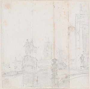 Capitoline Tepesi by Hubert Robert