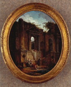 Harabelerle Peyzaj (tuval üzerine yağlı boya) by Hubert Robert