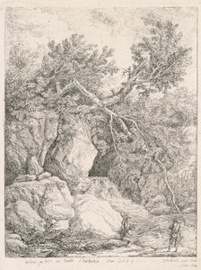 Devrilmiş Ağaç Manzarası by Hubert Robert
