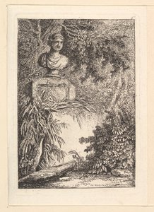 Le Buste.n.d. by Hubert Robert