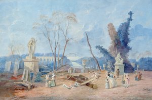 Versailles Yeşil Halı (kağıt üzerine guaj ve wc) by Hubert Robert