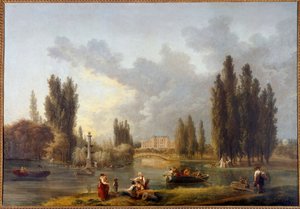 Mereville Kalesi Hubert Robert (1733-1808) tarafından 18. yüzyıl Sceaux, Fransa adasının müzesi by Hubert Robert