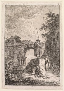 Roma Akşamları: Arc de Triomphe, 1763-1764. by Hubert Robert