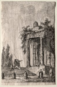 Roma Akşamları: Merdivenler by Hubert Robert
