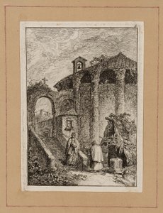 Roma Akşamlarından Beşinci Tabak by Hubert Robert