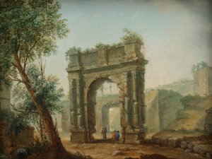 harabe manzarası by Hubert Robert