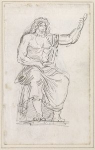 Jüpiter Heykeli, Oturan [rekto] by Hubert Robert