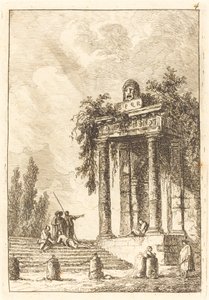 Dört Simgeye Giden Adımlar by Hubert Robert