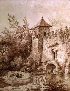 Yıkananlar (kağıt üzerinde iyimser) by Hubert Robert