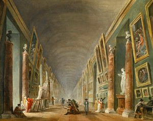Louvre Büyük Galerisi by Hubert Robert