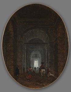 Posillipo Mağarası, c.1769 by Hubert Robert