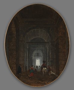 Posillipo Mağarası, c. 1769. by Hubert Robert