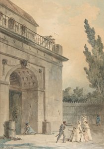 Hapishaneden ayrılan ziyaretçiler, 1794-95. by Hubert Robert