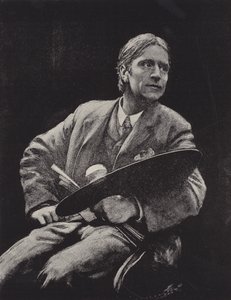 Hubert Herkomer, İngiliz sanatçı (lito) by Hubert von (after) Herkomer