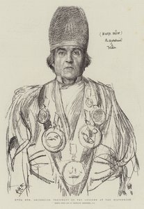 Hwfa Mon, Archdruid, Eisteddfod'daki Gorsedd Başkanı by Hubert von Herkomer