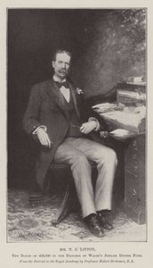 Bay T J Lipton, Galler Prensesi Jübile Yemeği Fonuna 25.000 Sterlin Bağışçısı by Hubert von Herkomer