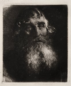 Yaşlı Bir Adamın Kafasının İncelenmesi by Hubert von Herkomer