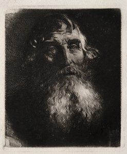 Yaşlı Bir Adamın Kafasının İncelenmesi. by Hubert von Herkomer