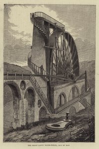 Büyük Laxey Su Çarkı, Man Adası by Hubert von Herkomer