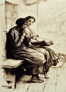 Rahatlatıcı Sözler, c.1879 (gravür) by Hubert von Herkomer