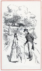 Jane Austen'ın "Emma" çizimi (illüstrasyon) by Hugh Thomson