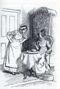 Jane Austen'ın "Emma" çizimi (illüstrasyon)