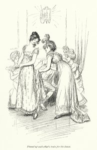 Northanger Manastırı için Jane Austen (lito) çizimi by Hugh Thomson