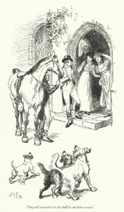 Northanger Manastırı için Jane Austen (lito) çizimi by Hugh Thomson