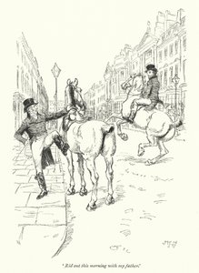 Northanger Manastırı için Jane Austen (lito) çizimi by Hugh Thomson