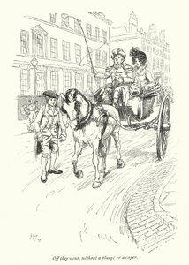 Northanger Manastırı için Jane Austen (lito) çizimi by Hugh Thomson