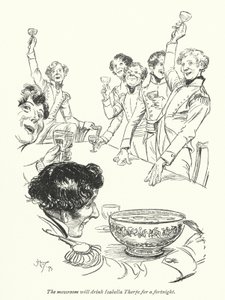 Northanger Manastırı için Jane Austen (lito) çizimi by Hugh Thomson