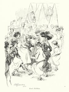 Londra: Banka Tatili (renkli taş baskı) by Hugh Thomson