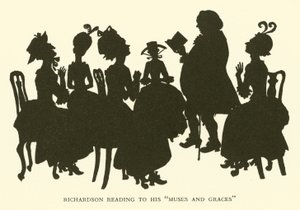 Richardson, "Muses ve Graces" ini okuyor (gravür)
