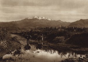 Meksika: Iztaccihuatl (b/w fotoğraf) by Hugo Brehme