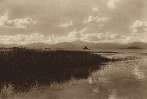 Meksika: Laguna de Patzcuaro (b/w fotoğraf) by Hugo Brehme