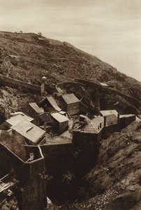 Meksika: Pachuca, Eski İspanyol madeni (b/w fotoğraf)