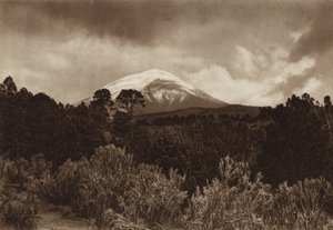 Meksika: Popocatepetl (b/w fotoğraf) by Hugo Brehme