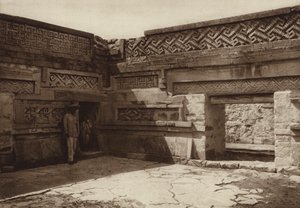 Meksika: Mitla Harabeleri (b/w fotoğraf) by Hugo Brehme