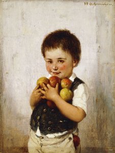 Çalıntı Elmalar (panelde yağ) by Hugo Oehmichen