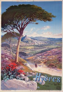 Poster reklam Hyeres, Provence