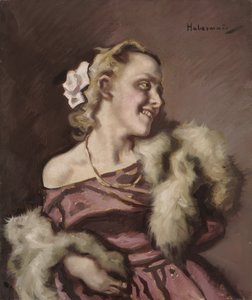 kadın portresi by Hugo von Habermann