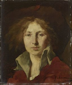 kadın kafa by Hugo von Habermann