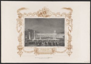Öğrenciler için akşam partisi, 1836 H.H. Partisi Öğrenciler Bahçede, C. van Leeuwen / 14 Haziran 1836 Akşamı (nesne üzerindeki başlık) Utrechtsche Hogeschool