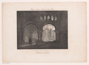 Robert le diable operası için set parçası Theatre Royal Francais de la Haye (nesnedeki başlık)