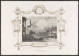 Bir matbaa ile alay, 1836 Optogt van eene, Drukkerij